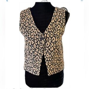 Anthropologie Leopard Print Vest